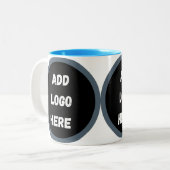 Create Your Own dark gray blue personalized ツートーンマグカップ (正面左)