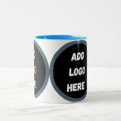 Create Your Own dark gray blue personalized ツートーンマグカップ (中央)