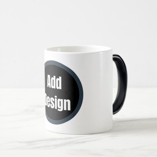 Create Your Own dark gray blue personalized モーフィングマグカップ (正面右)