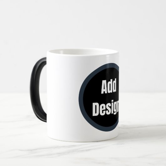 Create Your Own dark gray blue personalized モーフィングマグカップ (正面左)