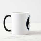 Create Your Own dark gray blue personalized モーフィングマグカップ (左)