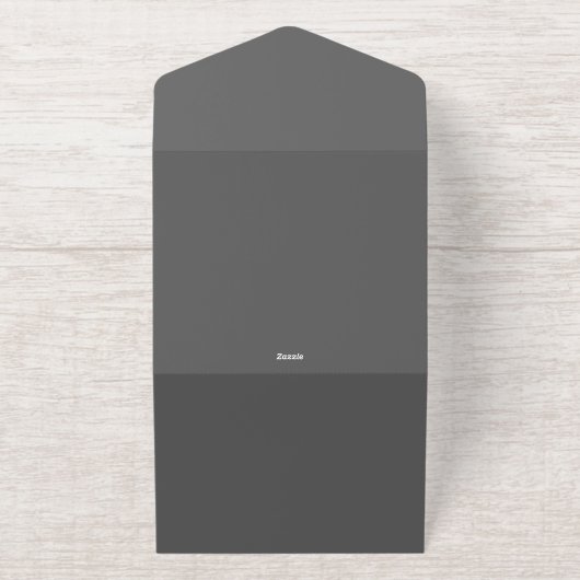 Create Your Own dark gray Custom Design オールインワン招待状 (外側)