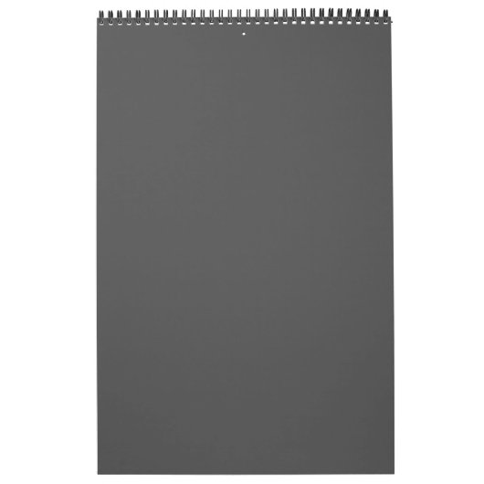 Create Your Own dark gray Custom Design カレンダー (カバー)