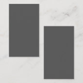 Create Your Own dark gray Custom Design プレイスカード (正面/裏面)