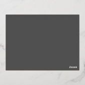 Create Your Own dark gray Custom Design 箔シーズンポストカード (裏面)