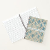 Create Your Own Distressed Vintage Blue Damask ノートブック (内部)