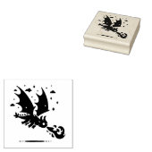 Create Your Own Diving Fire Dragon Fledgling ラバースタンプ (押印)