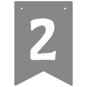 CREATE-YOUR-OWN DIYのカスタムで文字デザインで黒い灰色 バンティングフラッグ (第2の旗)