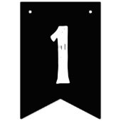 CREATE-YOUR-OWN DIYのカスタムで文字デザインで黒い灰色 バンティングフラッグ (第1の旗)