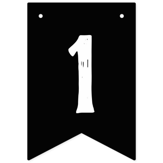 CREATE-YOUR-OWN DIYのカスタムで文字デザインで黒い灰色 バンティングフラッグ (第1の旗)