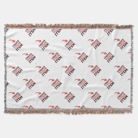 CREATE-YOUR-OWN DIYのカスタムなアップロードあなたのデザイン スローブランケット (正面)