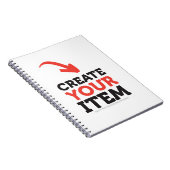 CREATE-YOUR-OWN DIYのカスタムなアップロードあなたのデザイン ノートブック (右側)