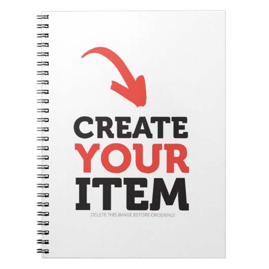 CREATE-YOUR-OWN DIYのカスタムなアップロードあなたのデザイン ノートブック (正面)