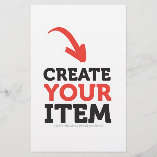 CREATE-YOUR-OWN DIYのカスタムなアップロードあなたのデザイン 便箋 (正面)