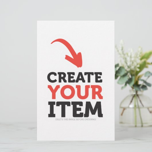 CREATE-YOUR-OWN DIYのカスタムなアップロードあなたのデザイン 便箋 (スタンド正面)