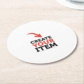 CREATE-YOUR-OWN DIYのカスタムなアップロードの結婚式のデザイン ラウンドペーパーコースター (アングル)