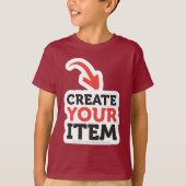 CREATE-YOUR-OWN DIY Custom design Boys Team Number Tシャツ (正面)