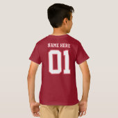 CREATE-YOUR-OWN DIY Custom design Boys Team Number Tシャツ (裏面フル)
