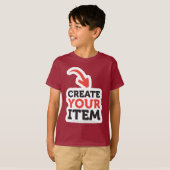 CREATE-YOUR-OWN DIY Custom design Boys Team Number Tシャツ (正面フル)