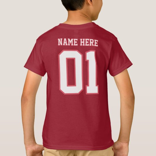 CREATE-YOUR-OWN DIY Custom design Boys Team Number Tシャツ (裏面)