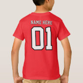 CREATE-YOUR-OWN DIY Custom design Boys Team Number Tシャツ (裏面)