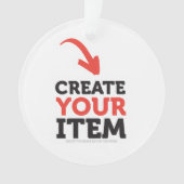 CREATE-YOUR-OWN DIY Custom upload design Christmas オーナメント (正面)