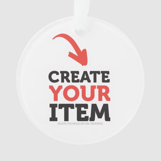 CREATE-YOUR-OWN DIY Custom upload design Christmas オーナメント (正面)