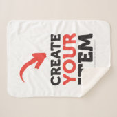 CREATE-YOUR-OWN DIY Custom upload your design シェルパブランケット (正面(横))