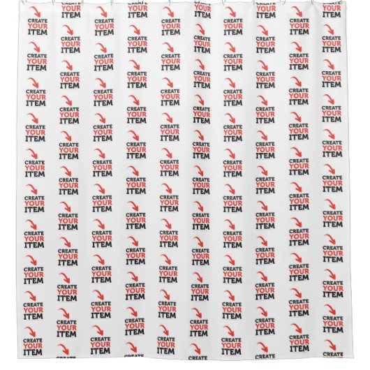 CREATE-YOUR-OWN DIY Custom upload your design シャワーカーテン (正面)