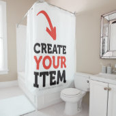 CREATE-YOUR-OWN DIY Custom upload your design シャワーカーテン (インサイチュ)