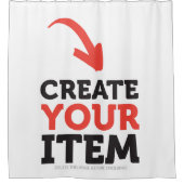 CREATE-YOUR-OWN DIY Custom upload your design シャワーカーテン (正面)