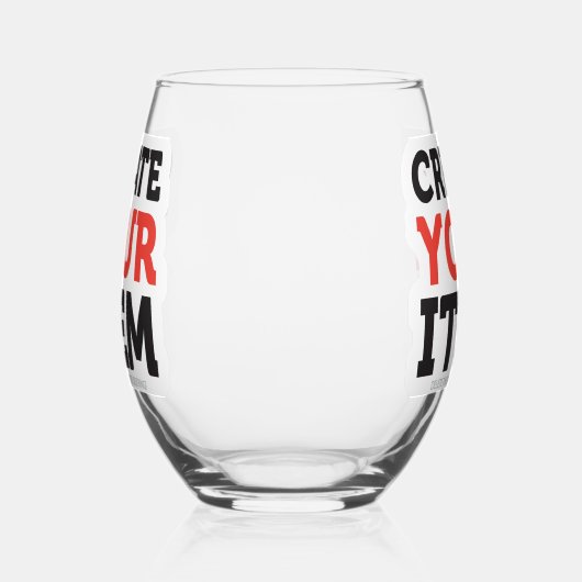 CREATE-YOUR-OWN DIY Custom upload your design ステムなしワイングラス (右)