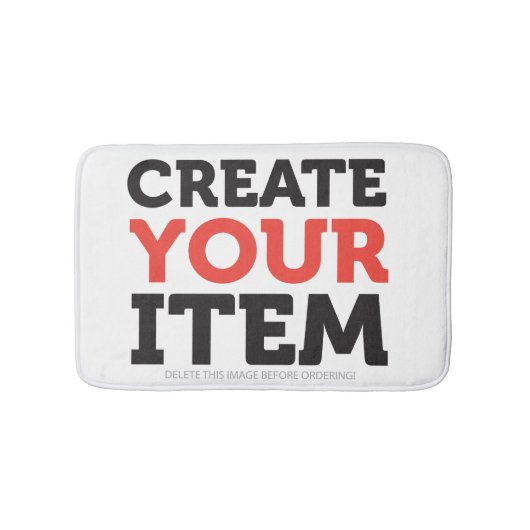 CREATE-YOUR-OWN DIY Custom upload your design バスマット (正面)