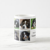 Create your own dog family photo collage name コーヒーマグカップ (中央)