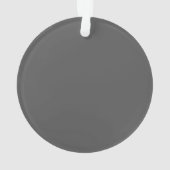 Create Your Own editable dark gray オーナメント (裏面)