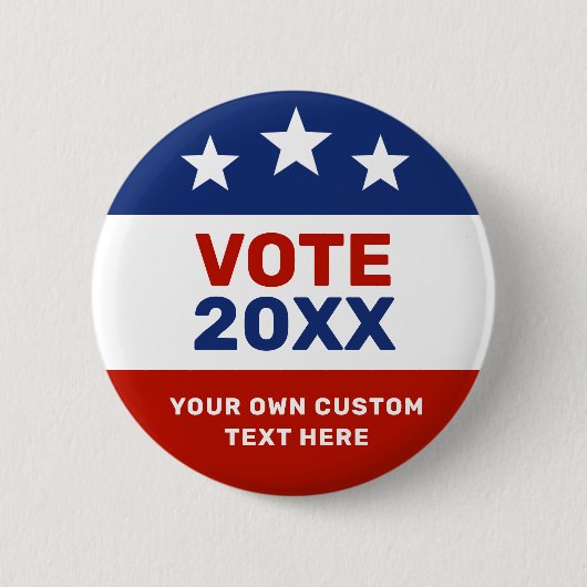 Create Your Own Election Campaign Red and Blue 缶バッジ (正面)