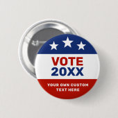 Create Your Own Election Campaign Red and Blue 缶バッジ (正面&裏面)