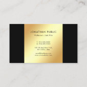 Create Your Own Elegant Black & Gold Template 名刺 (裏面)