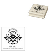 Create Your Own Elegant Calligraphy Tulip Logo ラバースタンプ (押印)