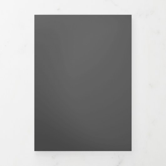 Create Your Own elegant dark gray 三つ折りカード (カバー)