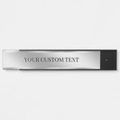 Create Your Own Elegant Modern Custom Text Silver  サインプレート (正面)