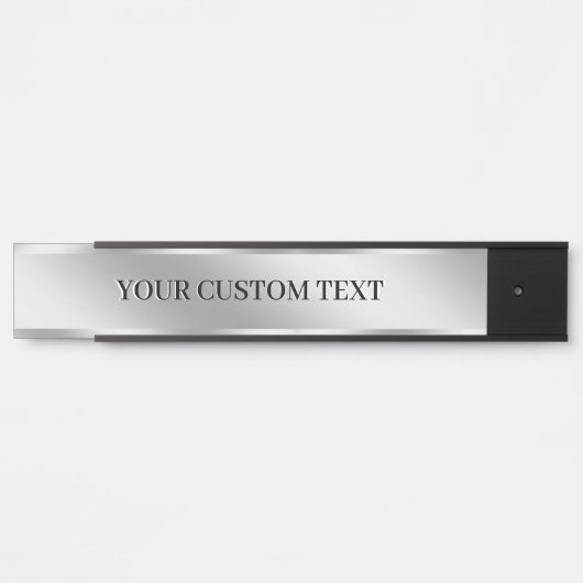 Create Your Own Elegant Modern Custom Text Silver サインプレート (正面)