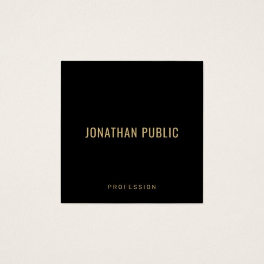 Create Your Own Elegant Template Black Gold (正面)