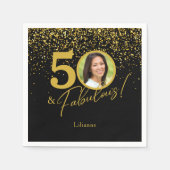 Create Your Own Fabulous Birthday Photo  スタンダードカクテルナプキン (正面)