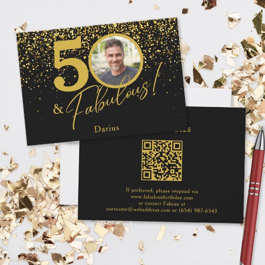 Create Your Own Fabulous Birthday Photo QR Code 出欠カード