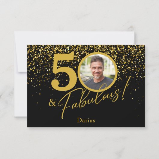 Create Your Own Fabulous Birthday Photo QR Code 出欠カード (正面)