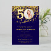 Create Your Own Fabulous Milestone Birthday Photo 箔招待状 (立ち正面)