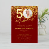 Create Your Own Fabulous Milestone Birthday Photo 箔招待状 (立ち正面)