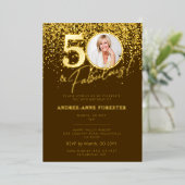 Create Your Own Fabulous Milestone Birthday Photo 箔招待状 (立ち正面)