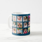 Create Your Own Family Name 22 Photo Collage コーヒーマグカップ (正面左)